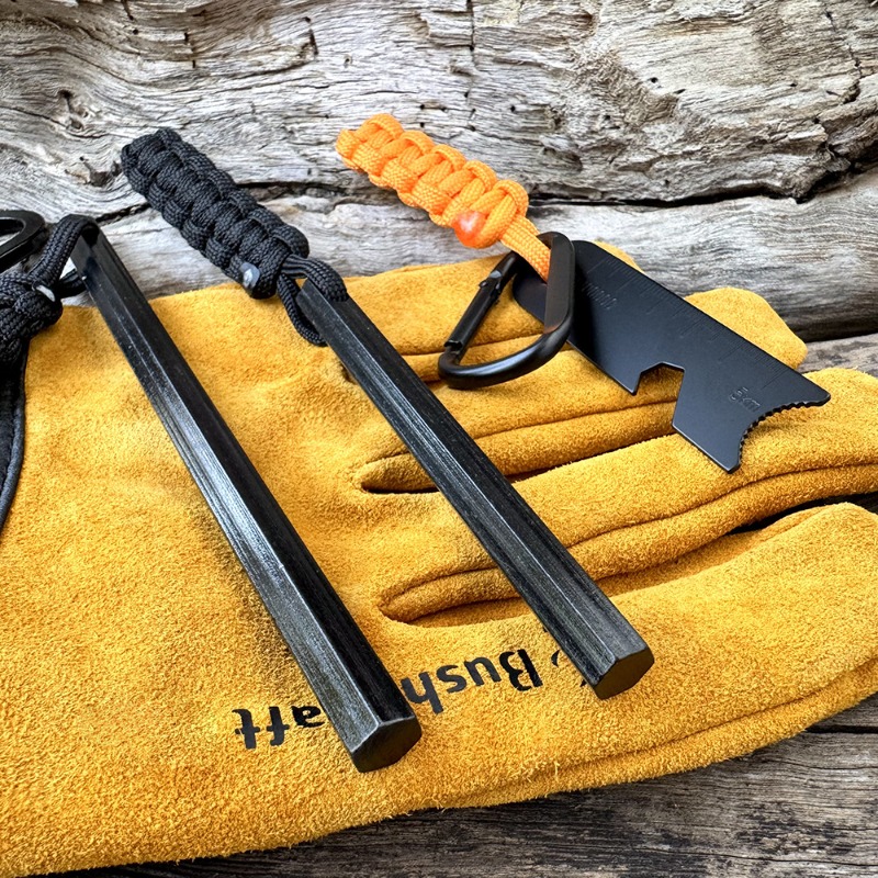 Fire Starting Kit - Bastoncino di Magnesio Esagonale Intrecciato a