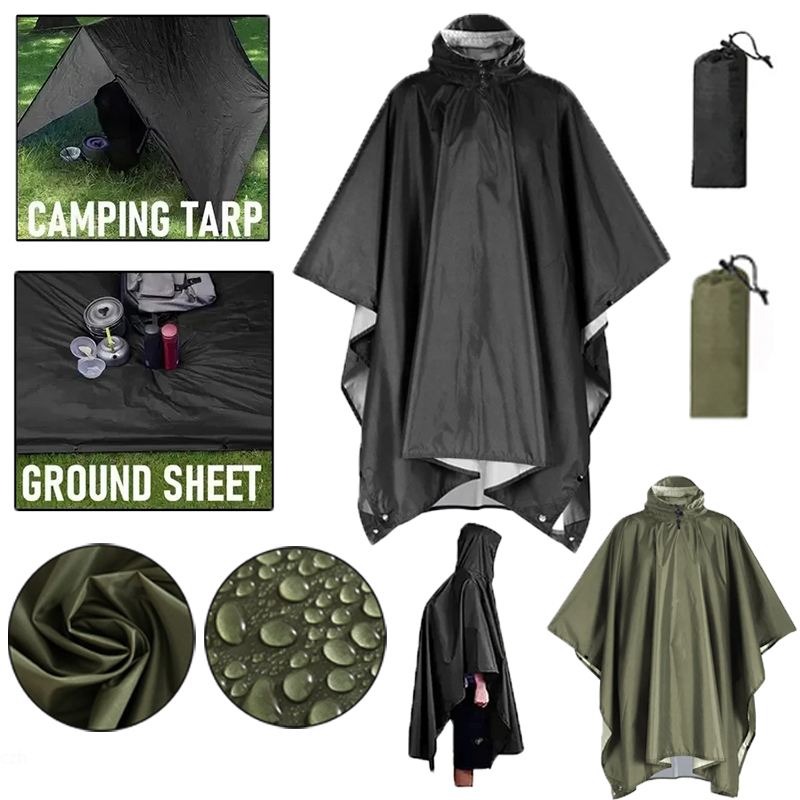 Emergency Poncho Rain - Impermeabile militare da esterno 3 in