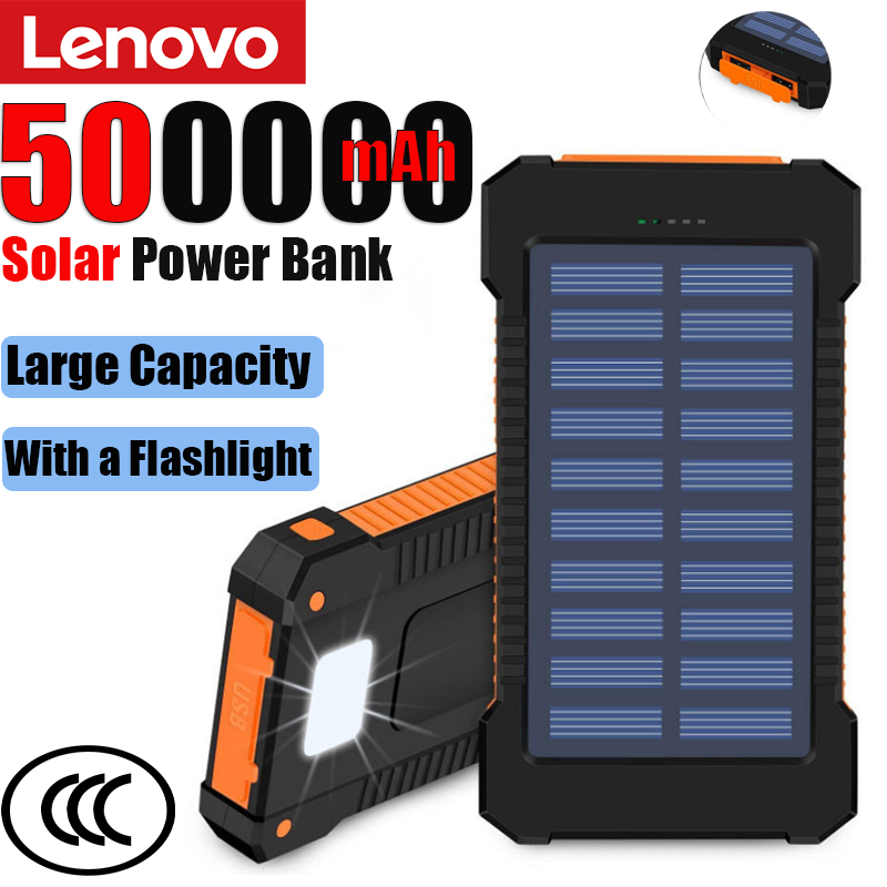 Solar Emergency Charger - Power Bank Solare Lenovo da 500000mAh,