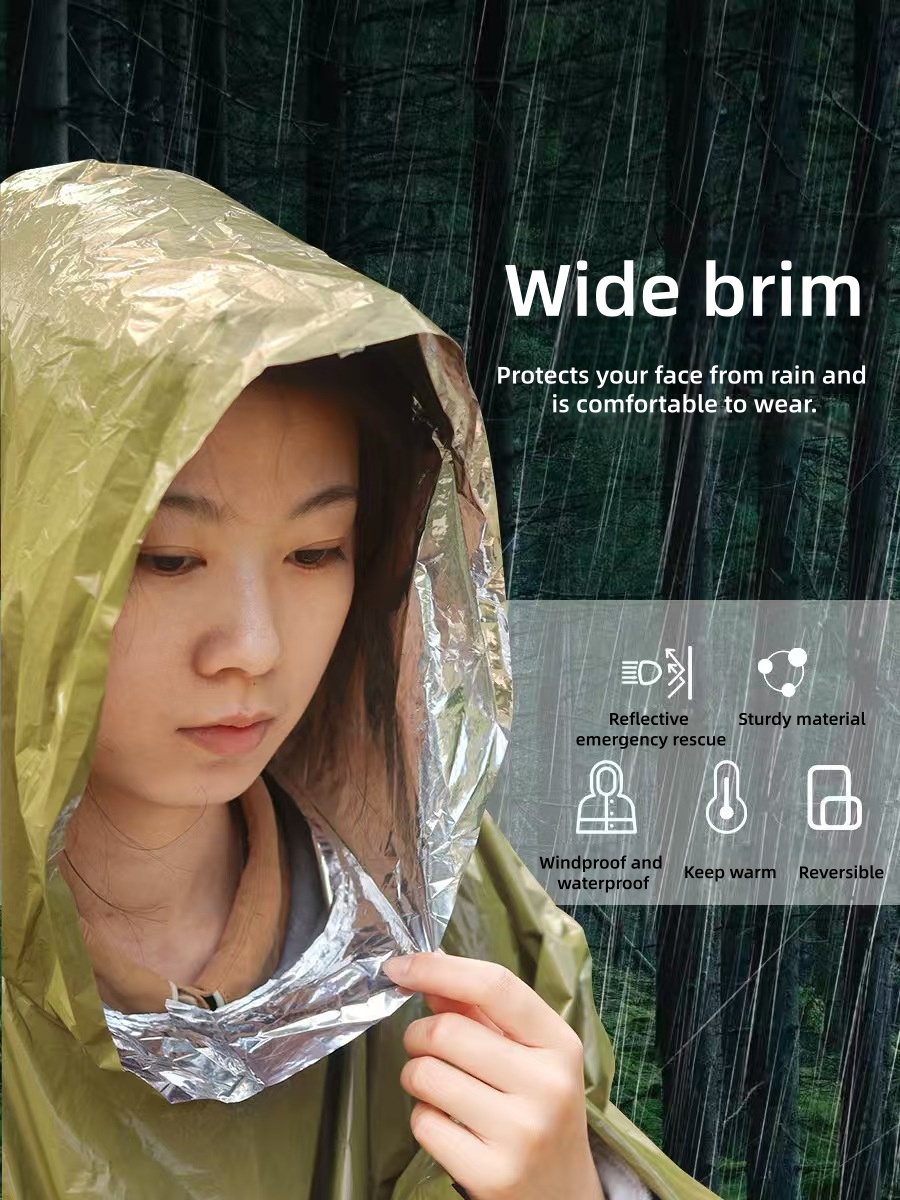 Survival Blanket Reflective - Impermeabile di emergenza portatile da esterno