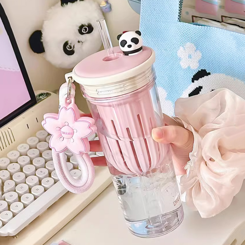 Water Purification Straw - Bottiglia d'acqua Kawaii da 650 ml