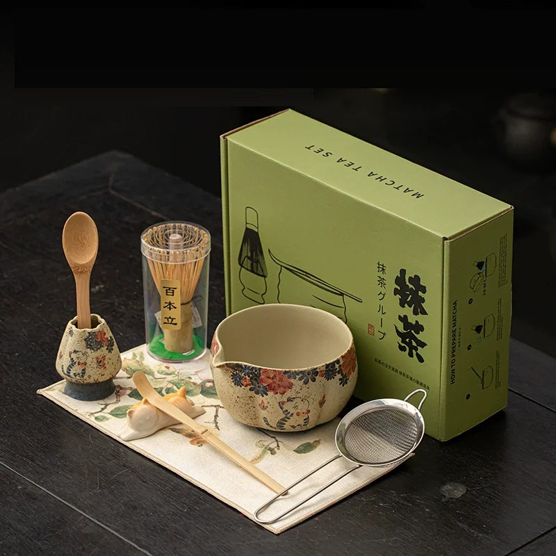 Fire Starting Kit - 8PCS Selo giapponese rosso Matcha Set