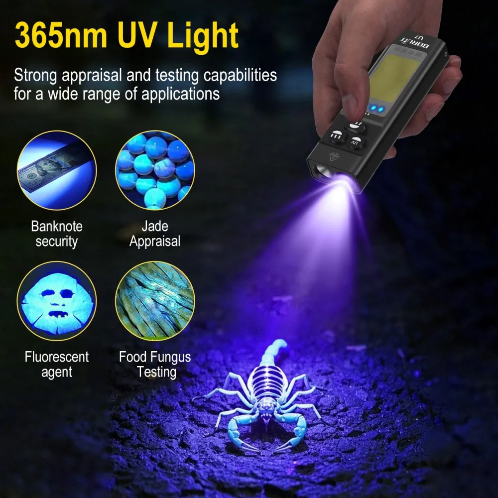 BORUiT U7 UV LED Torcia EDC 11 - Fishing Kit Compact recensione e prezzo